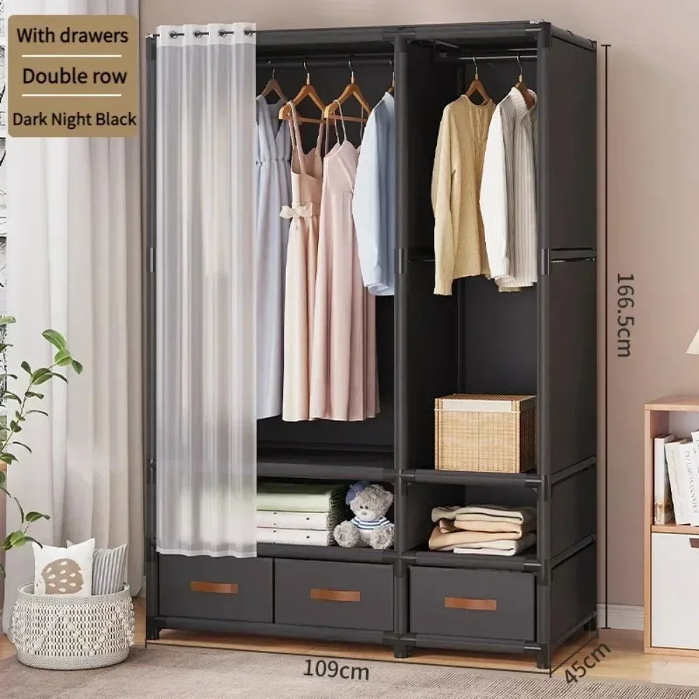 Armoire d'appoint, pour chambre ou petits espaces. Bedroom Wardrobe Dustproof Large Capacity.
