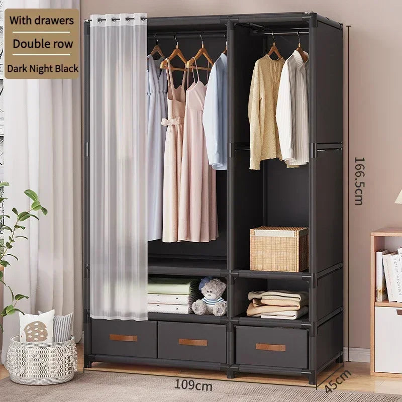 Armoire d'appoint, pour chambre ou petits espaces. Bedroom Wardrobe Dustproof Large Capacity.