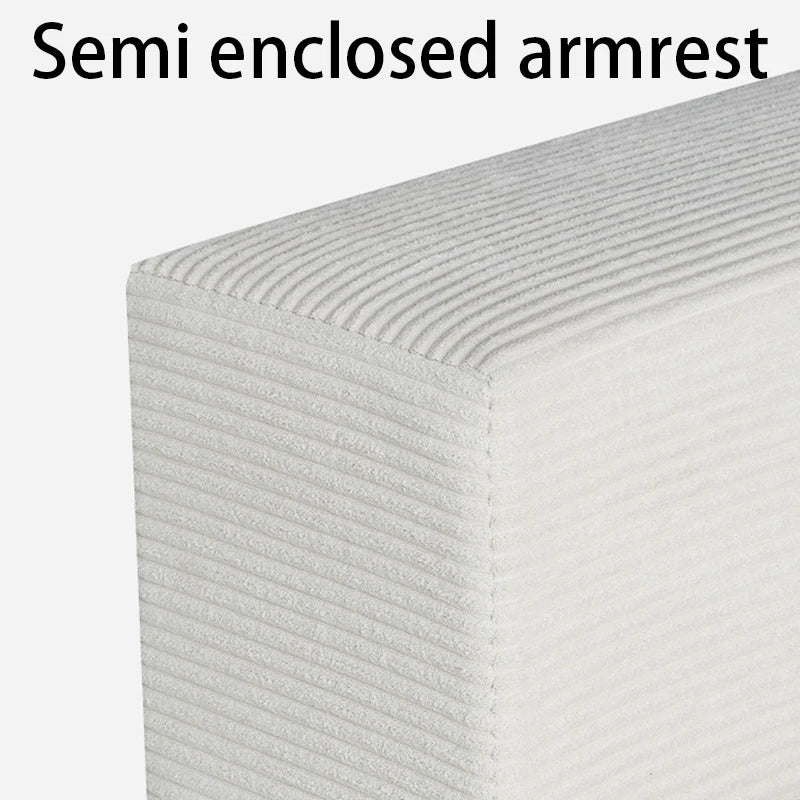 Canapé 4 places modulable blanc, 280cm. Assorti de ses coussins.