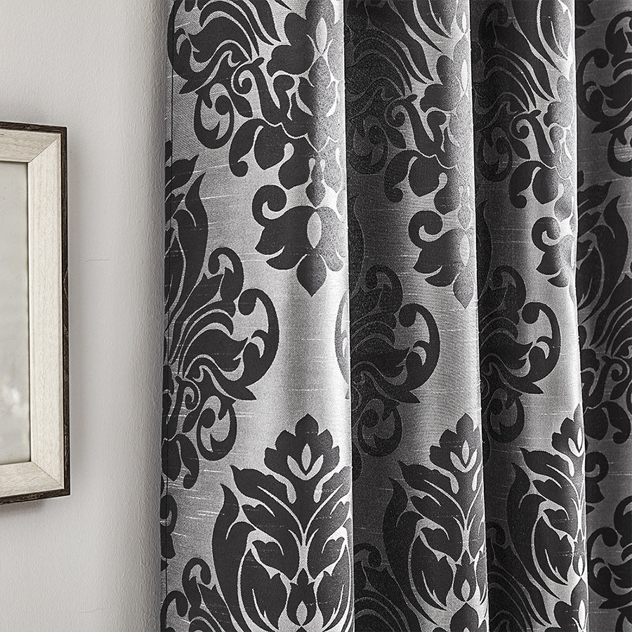 Rideau en jacquard. Jacquard Blackout Paisley Printed Window Curtains.