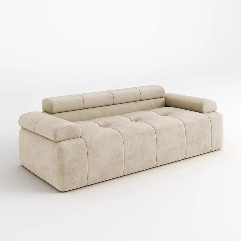 Canapé de salon avec accoudoirs, en velours de style nordique, 200cm.