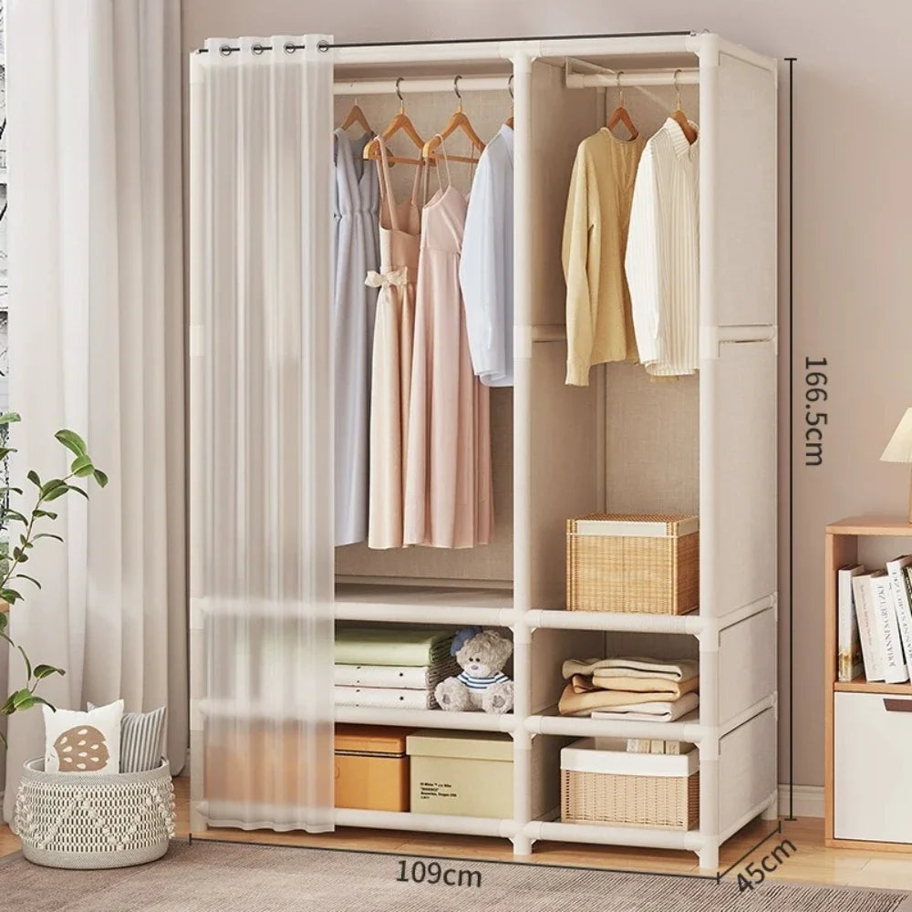 Armoire d'appoint, pour chambre ou petits espaces. Bedroom Wardrobe Dustproof Large Capacity.