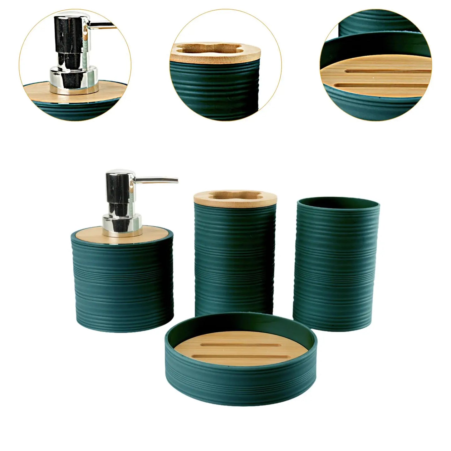 Ensemble d'accessoires pour salle de bain, 4 pièces.