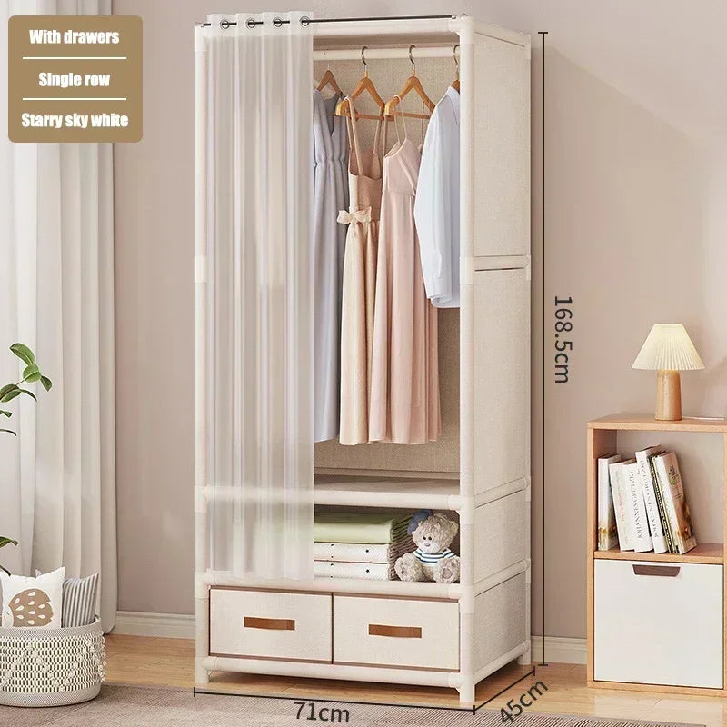 Armoire d'appoint, pour chambre ou petits espaces. Bedroom Wardrobe Dustproof Large Capacity.