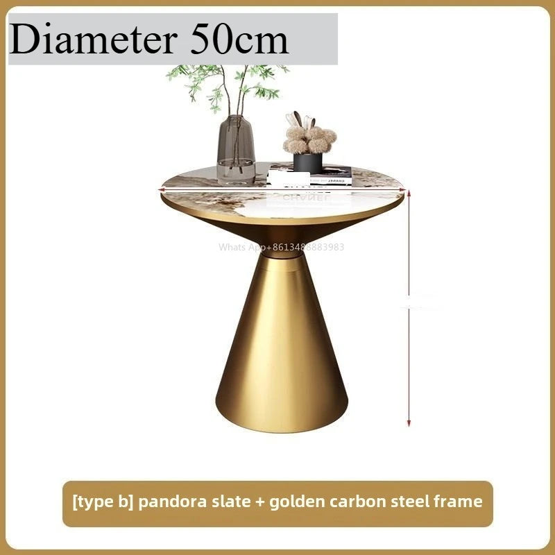 Table basse ronde élégante, 50cm de diamètre.