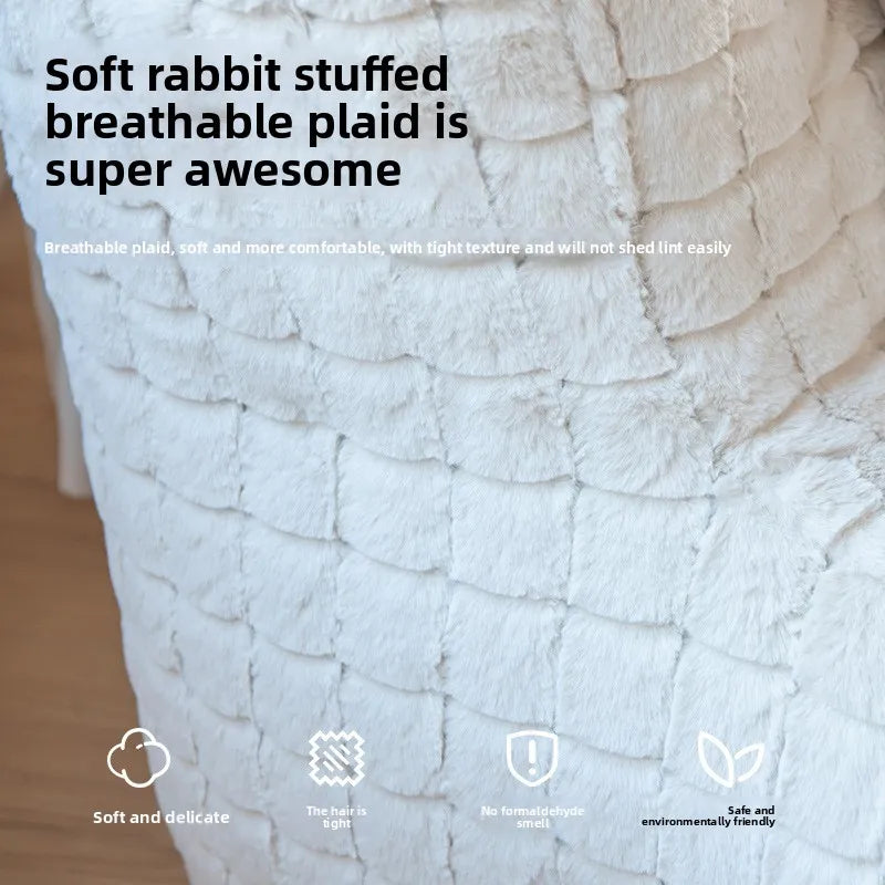 Sofa blanc confortable et son repose pied/table