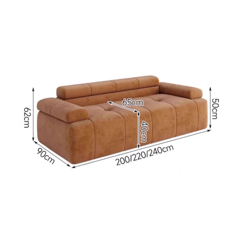 Canapé de salon avec accoudoirs, en velours de style nordique, 200cm.