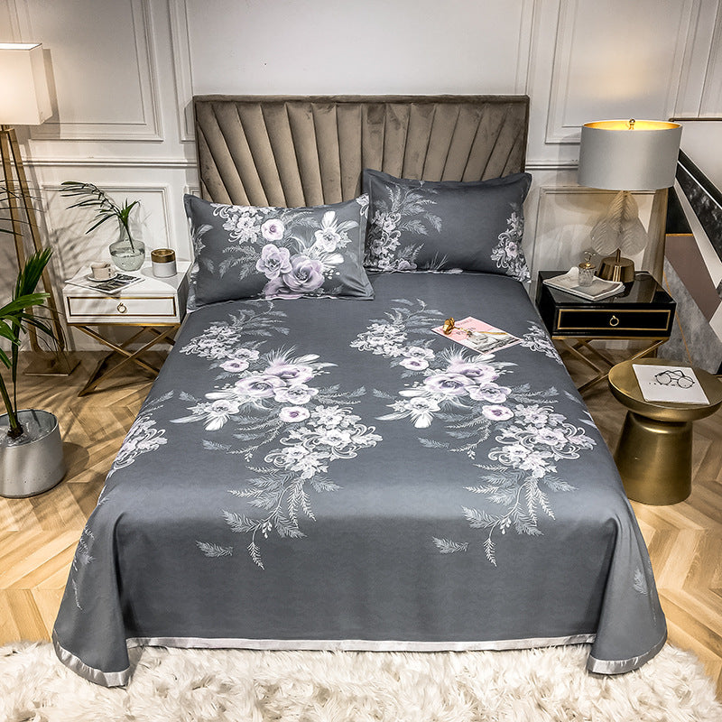 Parure 3 pcs en fibre de bambou. 3Pcs Printed Bamboo Fiber Pillowcases Set