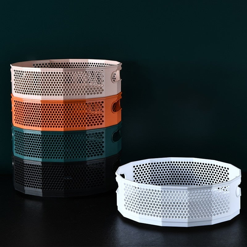 Support pour assaisonnement ou panier de fruits, rotatif 360°.    360 Rotatable Tray Kitchen Storage Rack Seasoning Spice