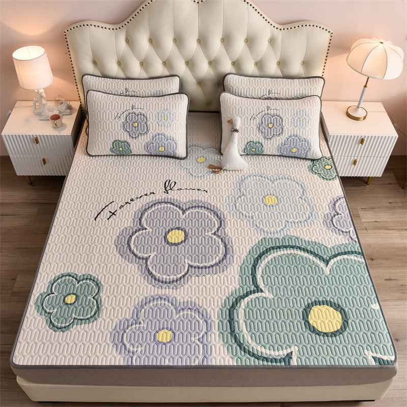 Parure de lit pour enfant 90x190cm. Bed Mattress Cover Silky Latex Pillowcase Set