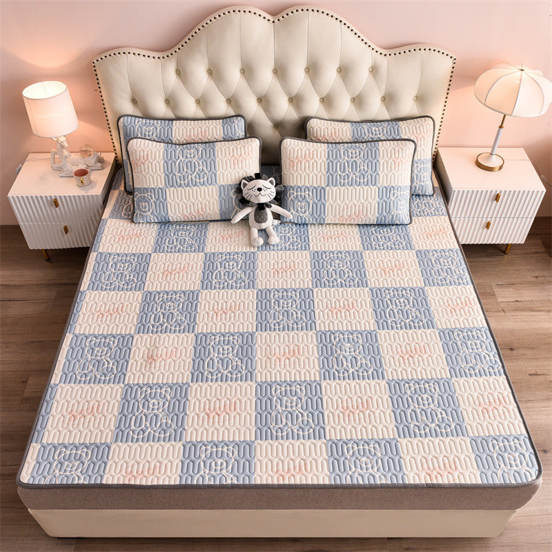 Parure de lit pour enfant 90x190cm. Bed Mattress Cover Silky Latex Pillowcase Set