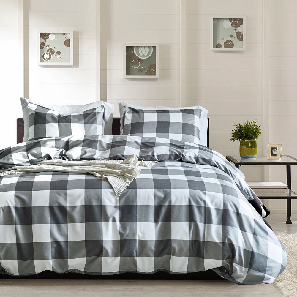 3-piece bedding set. Modern Print Bedding Set: Duvet Cover and Pillowcases.