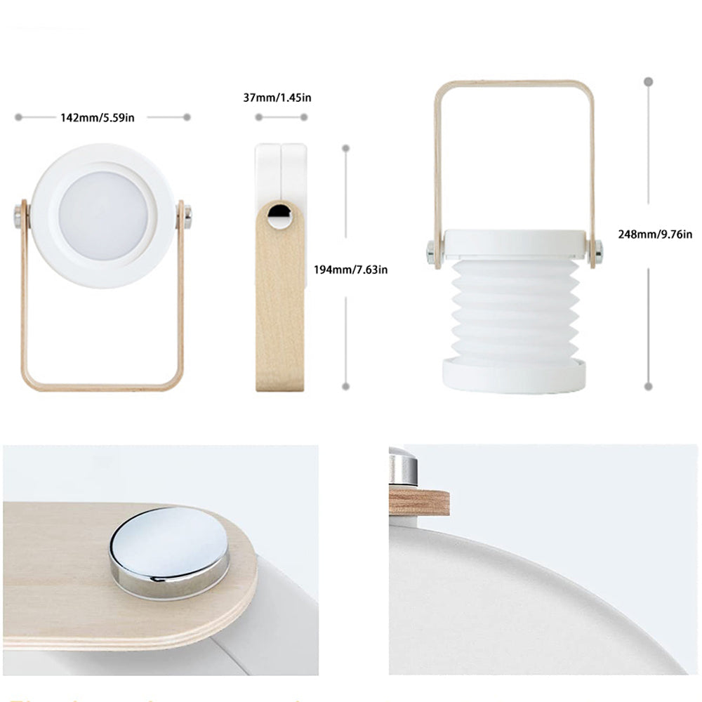 Lampe portable LED avec port USB. Portable Foldable LED Night Light USB Lantern