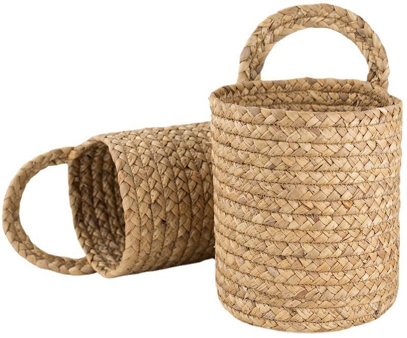 Panier suspendu tissé en osier pour plantes de jardin ou rangement pour chambre