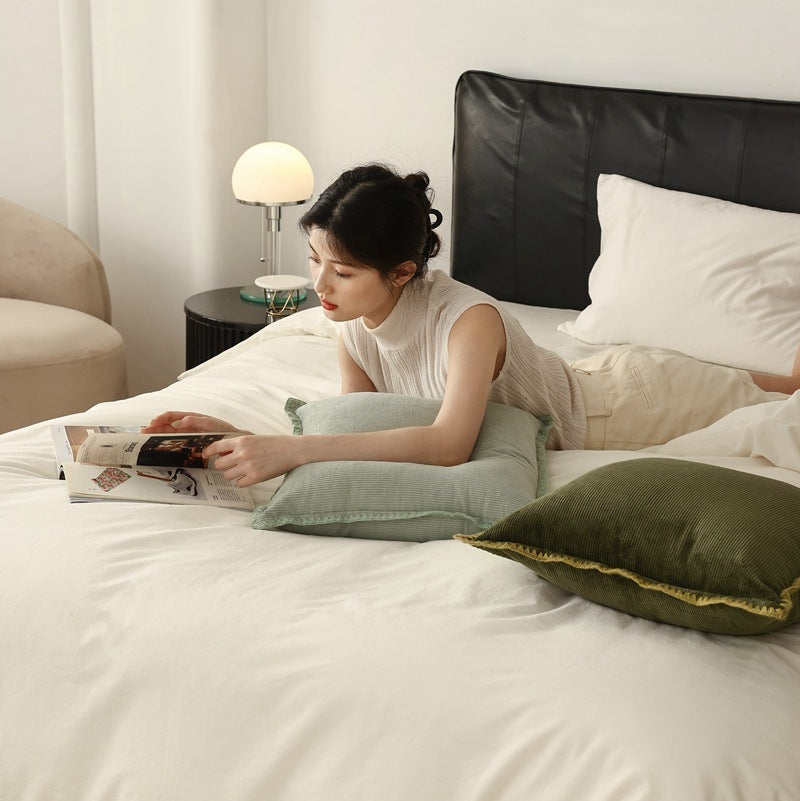 Coussin de canapé simple en velours côtelé pour la maison