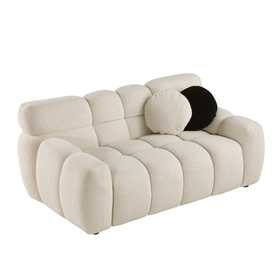 64.96 Length ,35.83inch Deepth, For USA People only, Marshmallow Sofa,loop Sofa ,2 Seater, BEIGE BUCKLE