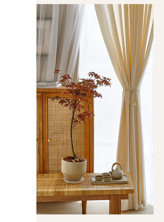 Tawny Gauze Curtain Living Room Bedroom.