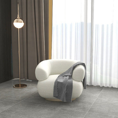 Canapé design luxe en laine d'agneau. Lamb Wool Living Room Fabric Sofa