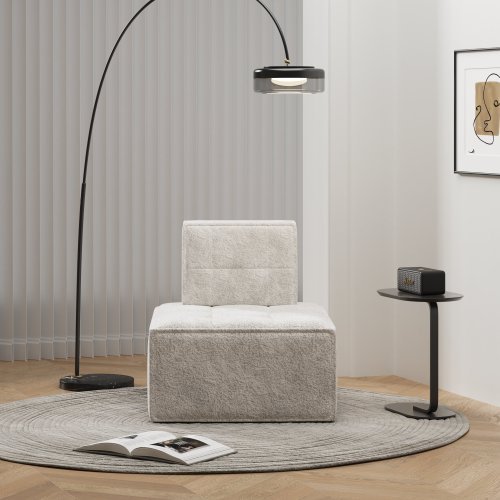 Fauteuil d'appoint, modulable en sherpa, canapé de sol pour adultes, pour salon, chambre, bureau. Livraison aux États-Unis seulement.