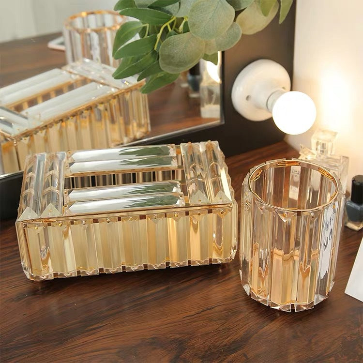 Boîte à mouchoirs style cristal. Seat Type Rock Crystal Tissue Boxes Tissue Storage Box