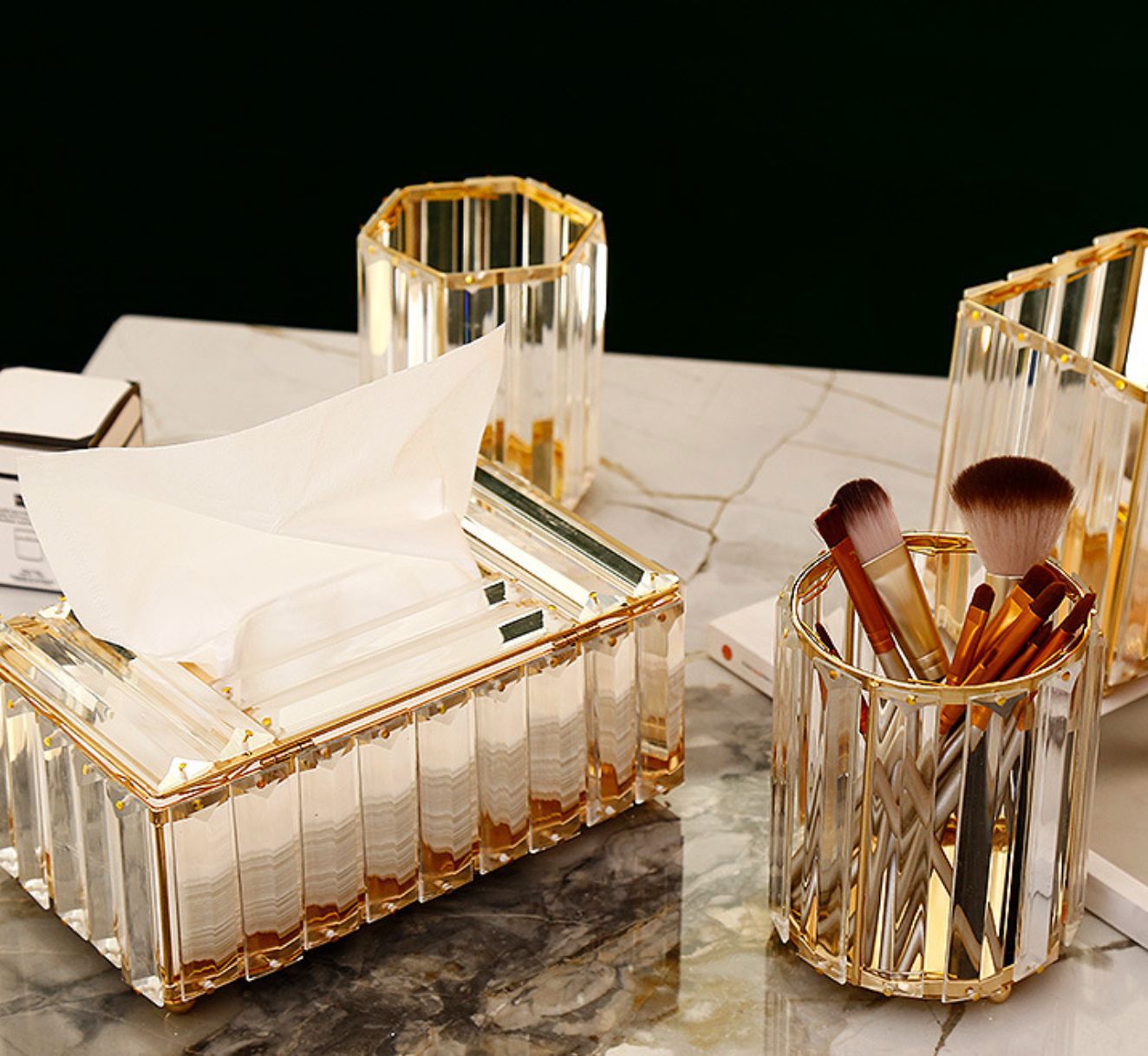 Boîte à mouchoirs style cristal. Seat Type Rock Crystal Tissue Boxes Tissue Storage Box