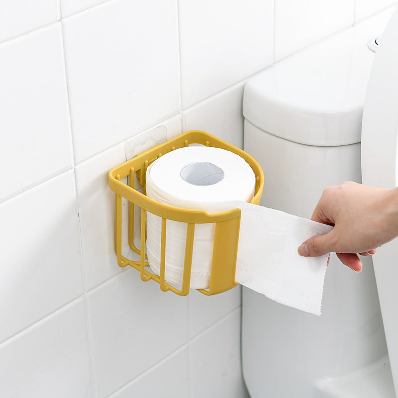 Support pour papier toilette, oruginal. Punch-Free Toilet Paper Shelf Bathroom.