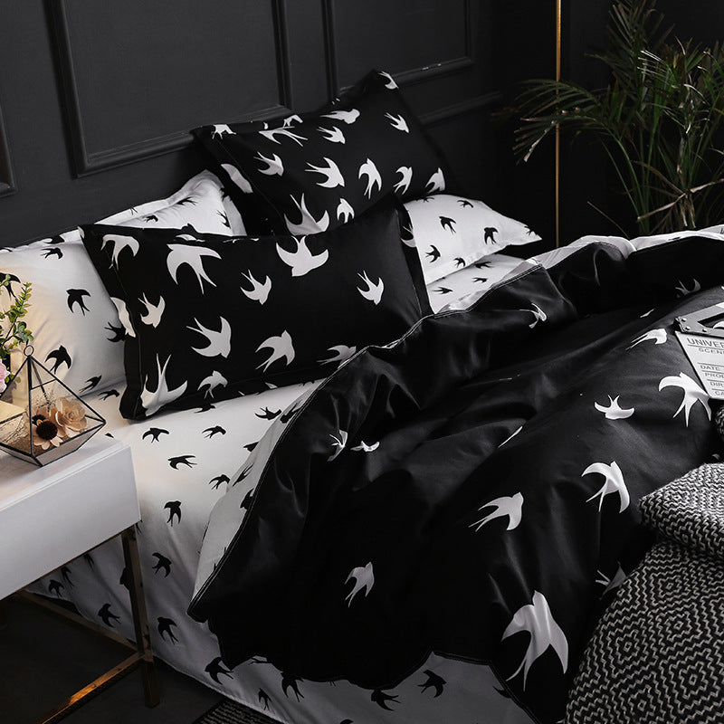 3 pcs Luxury Printed Duvet Cover Pillowcases Bedding Set